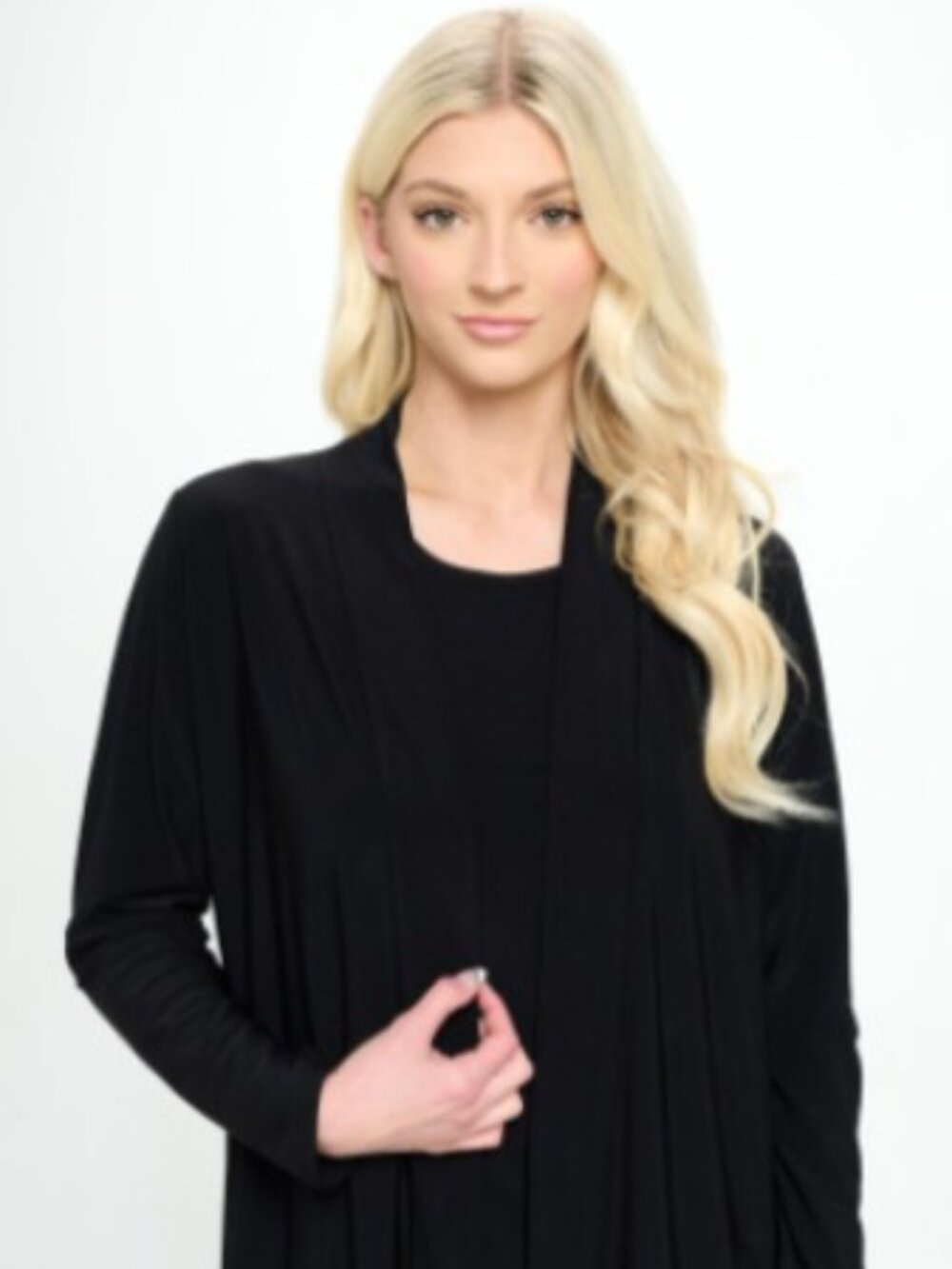 Long Sleeve Cardigan Jacket - Black